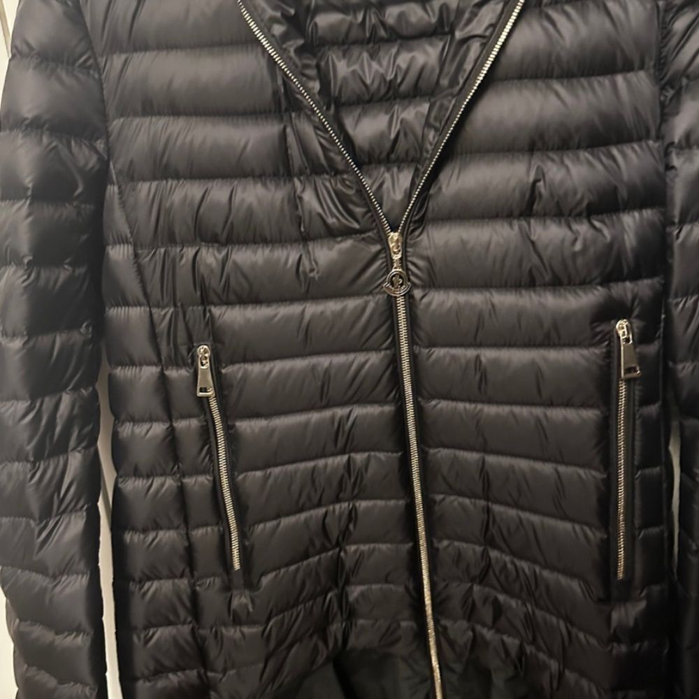 Moncler Ruffle Bottom Coat with Removable Hat - Picture 4 of 4